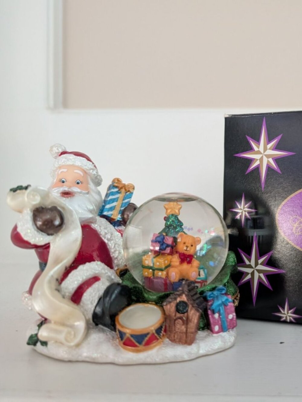 Santa snow globe - Christopher Radko "Santa with The List" with original box